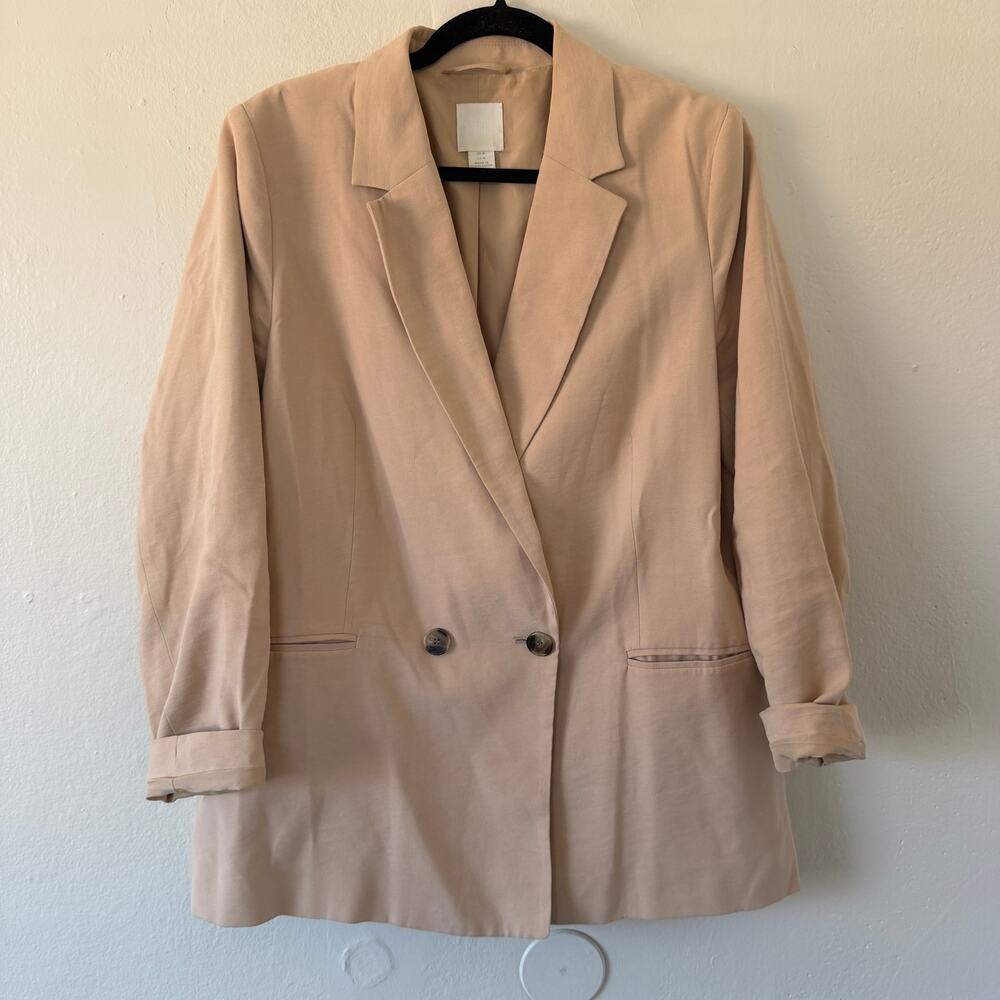 H&M double breasted tan women's blazer